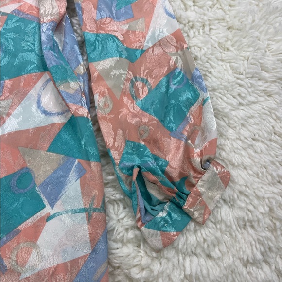 Vintage Long Sleeve Colorful Abstract Pattern Dress - Picture 5 of 5